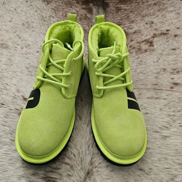 UGG Neumel Chopd Graphic Logo Men's Suede Chukka Boots in Neon Size 10 NEW