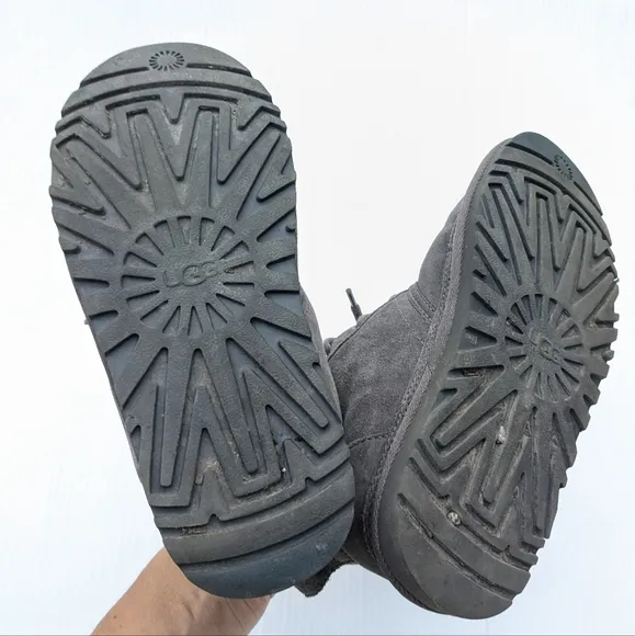 UGG Neumel Gray Suede Leather Chukka Ankle Boots