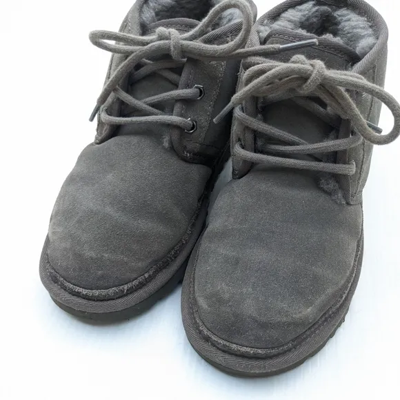 UGG Neumel Gray Suede Leather Chukka Ankle Boots