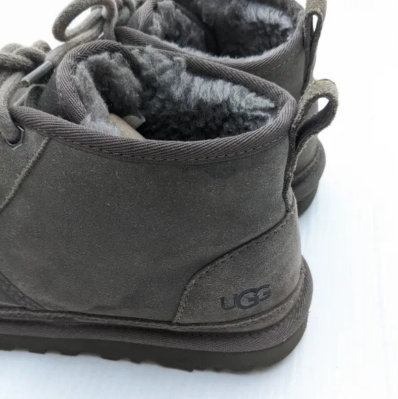 UGG Neumel Gray Suede Leather Chukka Ankle Boots