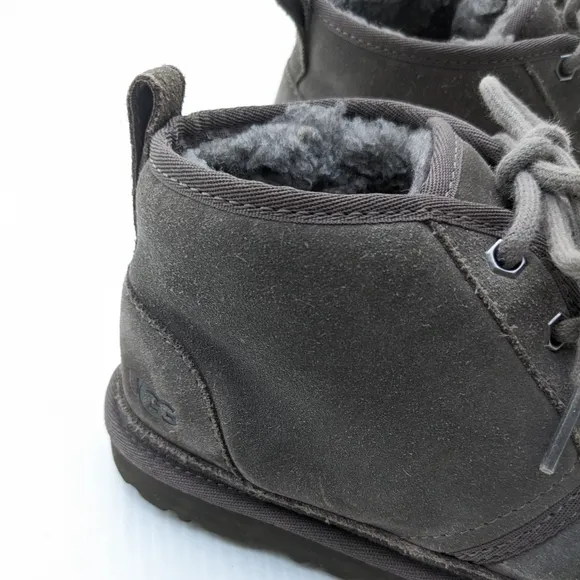 UGG Neumel Gray Suede Leather Chukka Ankle Boots