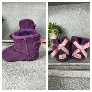 UGG Ozlana Purple Suede Leather Baby Boots Size 1