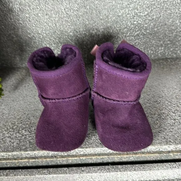 UGG Ozlana Purple Suede Leather Baby Boots Size 1