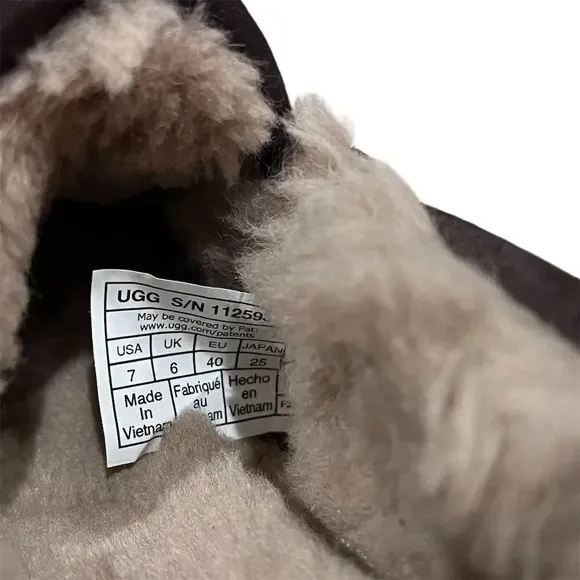 UGG Plush Men's Slipper Ascot Corduroy II Lined Stout Brown US 7