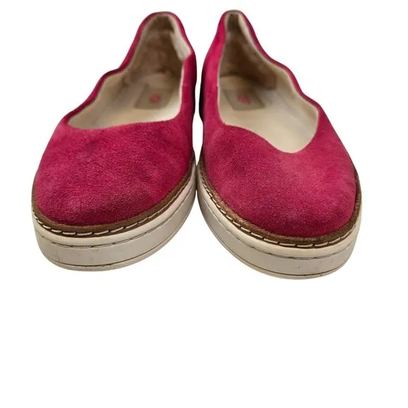 UGG Pure Women's Kammi Suede Leather Pink Slip on Flats Size 9