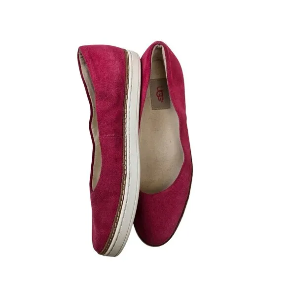 UGG Pure Women's Kammi Suede Leather Pink Slip on Flats Size 9