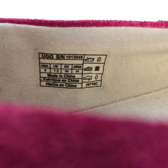 UGG Pure Women's Kammi Suede Leather Pink Slip on Flats Size 9