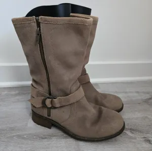 UGG Silva Suede Moto Biker Ankle Boots