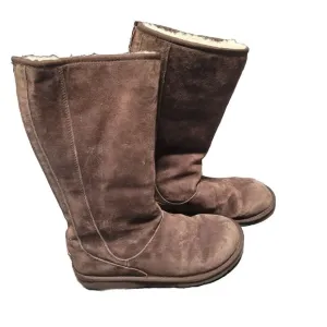 UGG Women's Brown Leather Knightsbridge Boots Size 10 #5119