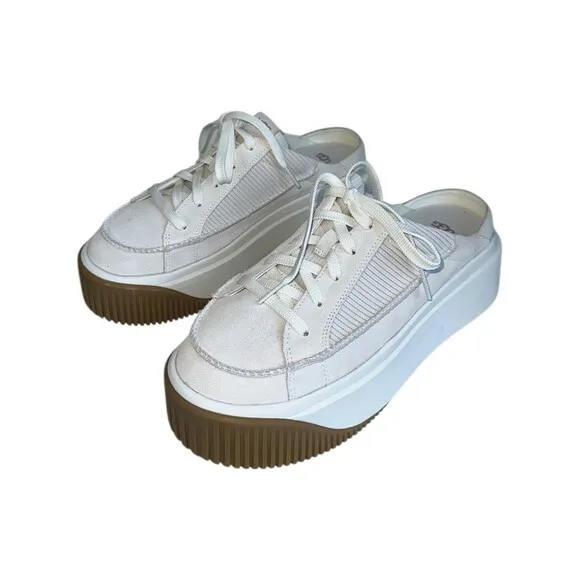 UGG Women's EZ-Duzzit Mule Slide On Platform Sneakers Size 10 White