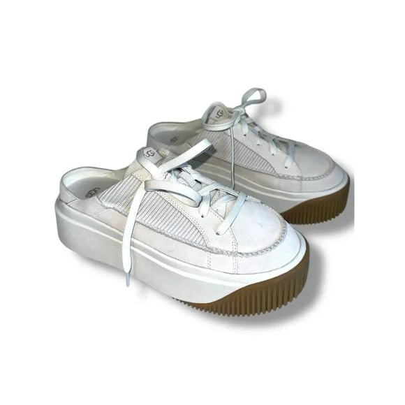 UGG Women's EZ-Duzzit Mule Slide On Platform Sneakers Size 10 White