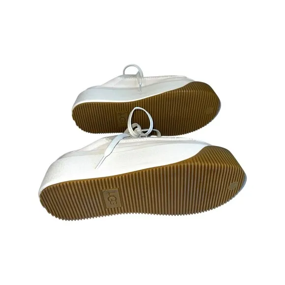 UGG Women's EZ-Duzzit Mule Slide On Platform Sneakers Size 10 White