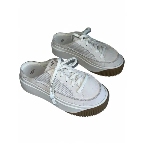 UGG Women's EZ-Duzzit Mule Slide On Platform Sneakers Size 10 White