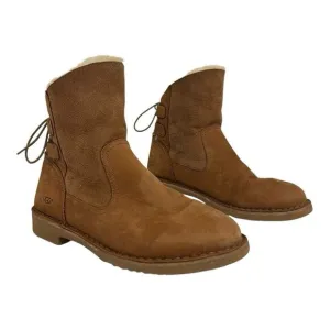 UGG Womens Size 7.5 Naiyah 1016850 Suede Round Toe Ankle Shearling Style Boots