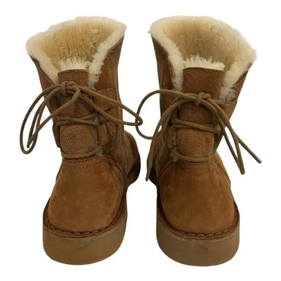UGG Womens Size 7.5 Naiyah 1016850 Suede Round Toe Ankle Shearling Style Boots