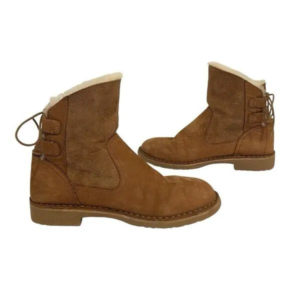 UGG Womens Size 7.5 Naiyah 1016850 Suede Round Toe Ankle Shearling Style Boots