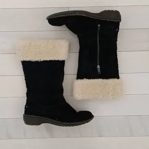 UGG Women's Australia Kary Cuff Sheepskin Boots Black Size 7