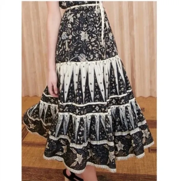 Ulla Johnson Indah Printed Midi Dress Sz 6