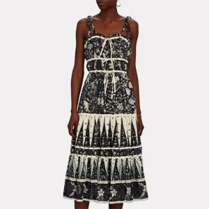 Ulla Johnson Indah Printed Midi Dress Sz 6