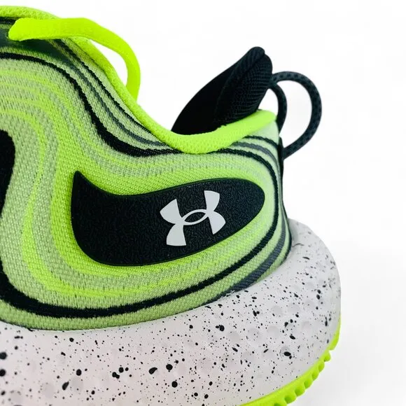 Under Armour Spawn 6 High Vis Yellow Black Men's Basketball Shoes 3027263-300
