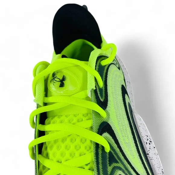 Under Armour Spawn 6 High Vis Yellow Black Men's Basketball Shoes 3027263-300