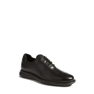 USED Cole Haan Men's 2.ZERGRAND Laser Wingtip Oxford Shoes, Black-Size 13