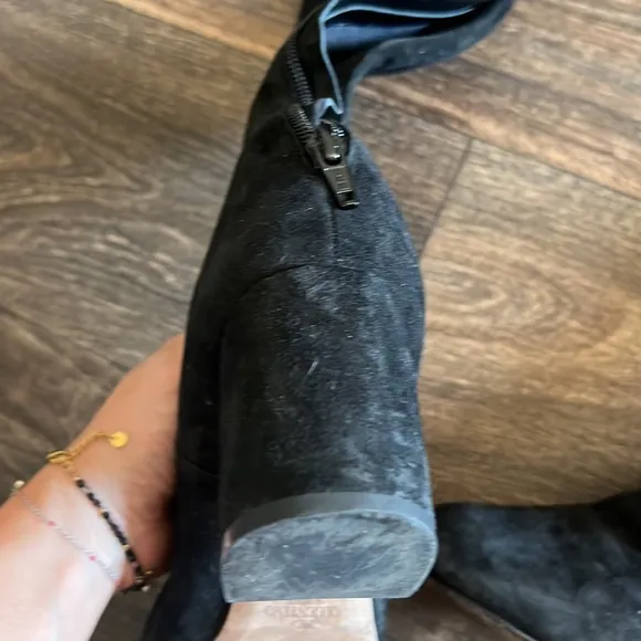 Valentino Heel Suede Thigh High Boots
