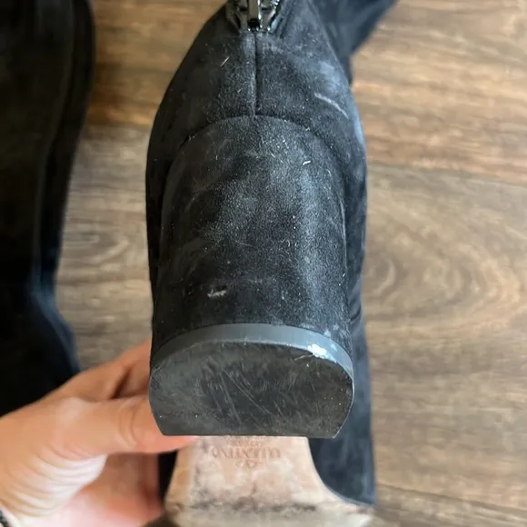 Valentino Heel Suede Thigh High Boots