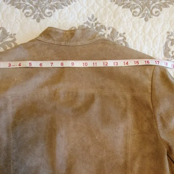 Valerie Stevens 100% Suede Leather 2-Piece Suit, Size 10-12 (L)