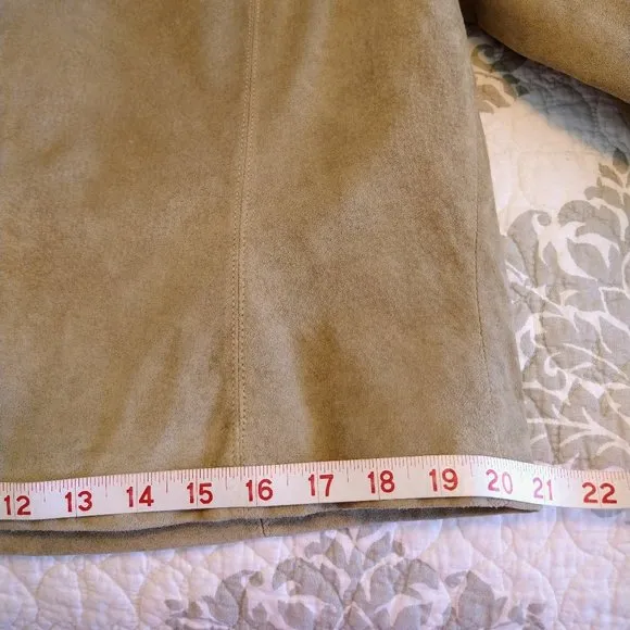 Valerie Stevens 100% Suede Leather 2-Piece Suit, Size 10-12 (L)