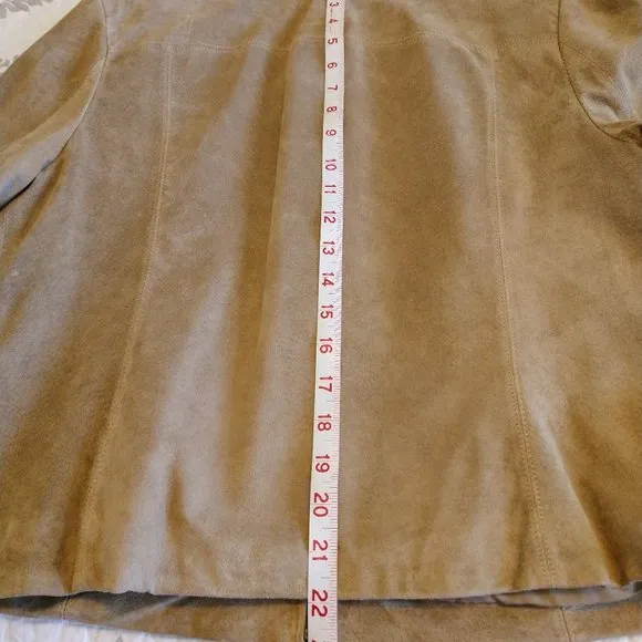 Valerie Stevens 100% Suede Leather 2-Piece Suit, Size 10-12 (L)