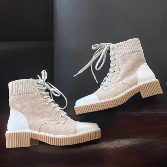 Vaneli Mage Boots in Light Grey Nival Combo, Size 7.5 New w/o Box Retail $250