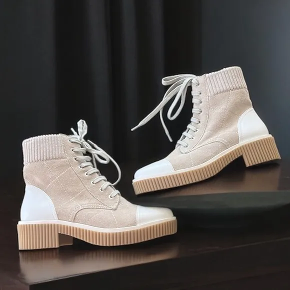 Vaneli Mage Boots in Light Grey Nival Combo, Size 7.5 New w/o Box Retail $250