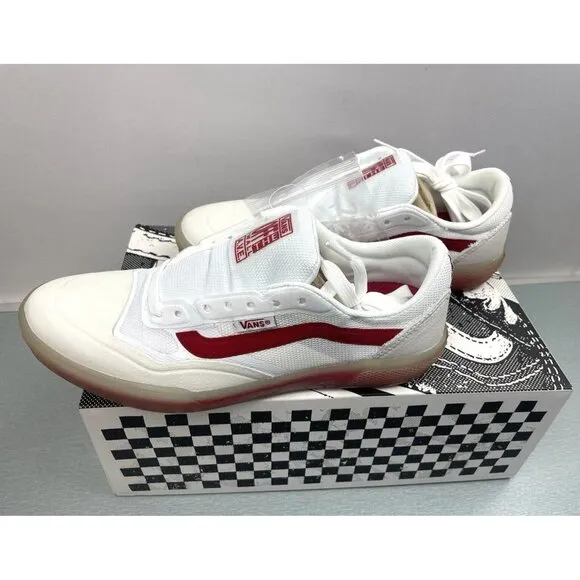 VANS AVE SKATE SPORT LEATHER  WHITE SHOES MEN'S SIZE 5.5