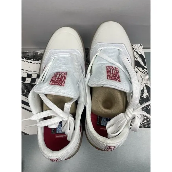 VANS AVE SKATE SPORT LEATHER  WHITE SHOES MEN'S SIZE 5.5