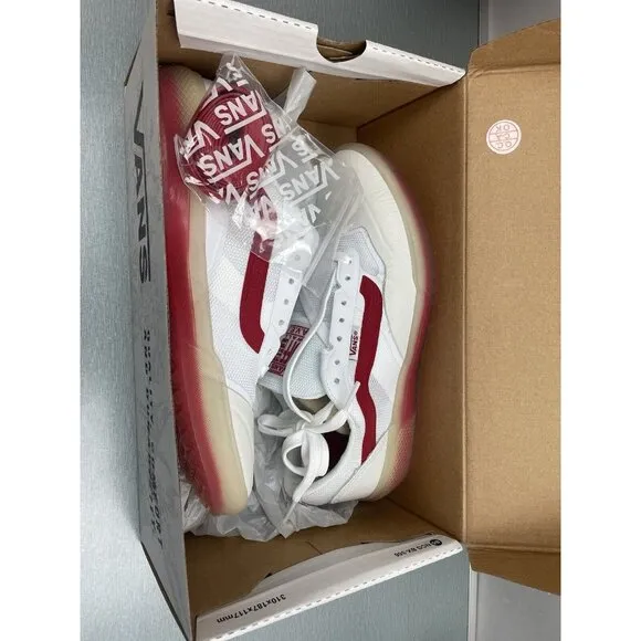 VANS AVE SKATE SPORT LEATHER  WHITE SHOES MEN'S SIZE 5.5