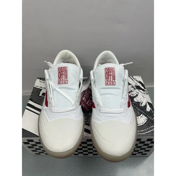 VANS AVE SKATE SPORT LEATHER  WHITE SHOES MEN'S SIZE 5.5