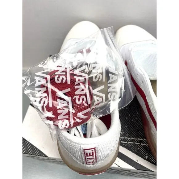 VANS AVE SKATE SPORT LEATHER  WHITE SHOES MEN'S SIZE 5.5