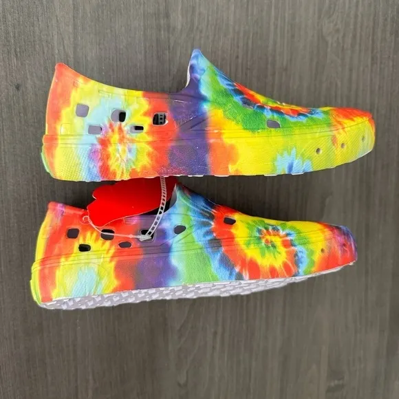 Vans kids Slip-On TRK tie dye skate water rubber Shoes size 2 NWT