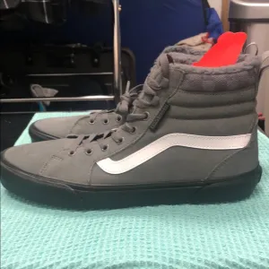 Vans Men's Filmore Gray High-Top Sneakers w/Sherpa Lining