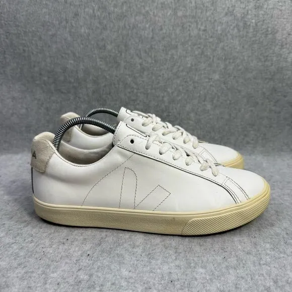 Veja Womens Shoes Size 7 White Leather Low Top Lace Up Comfort Casual Sneakers
