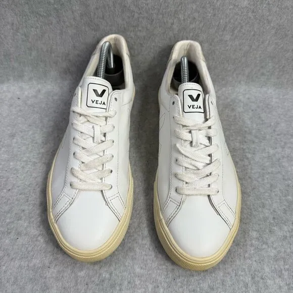 Veja Womens Shoes Size 7 White Leather Low Top Lace Up Comfort Casual Sneakers