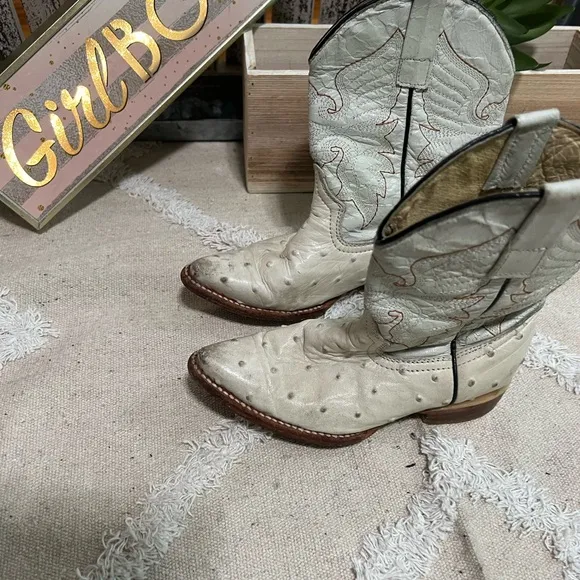 Veretta Ostrich Quail Boots kids USA 19 mex 18