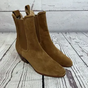 Veronica Beard Boots Womens 7M Lada Chelsea Pull On‎ Caramel Brown