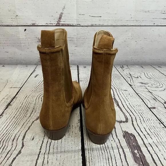 Veronica Beard Boots Womens 7M Lada Chelsea Pull On‎ Caramel Brown