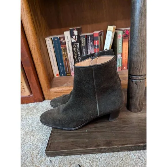 Via Spiga Womens Suede Zip Up Ankle Booties Boots Brown Size 9