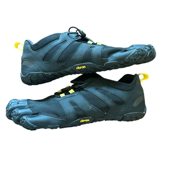 Vibram Black and Yellow FiveFingers V Shoes Size 9-9.5