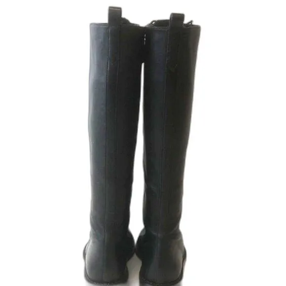 Vince Cabria Knee High Boots Front Lace-up Leather Boots - Size 8