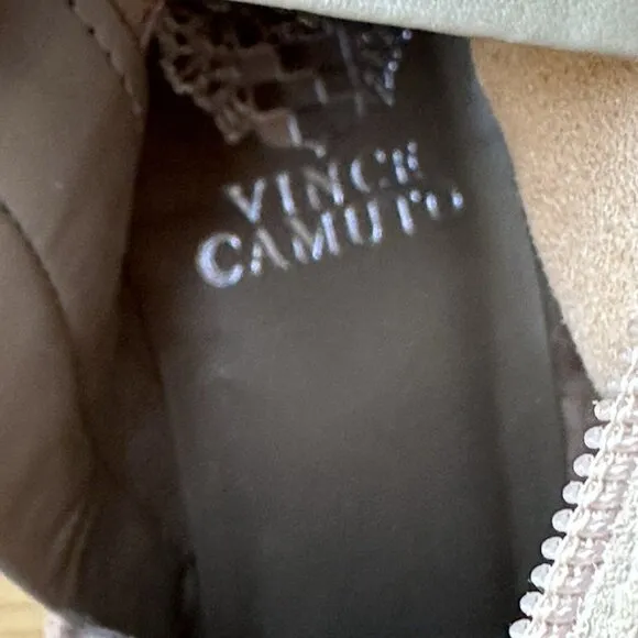 Vince Camuto Afelia Boots Women's Size 6M Tan Suede Leather Knee High Block Heel