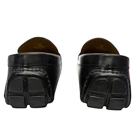 Vince Camuto Black Leather Driving Moc Pre-Owned EUC Size 14 Medium